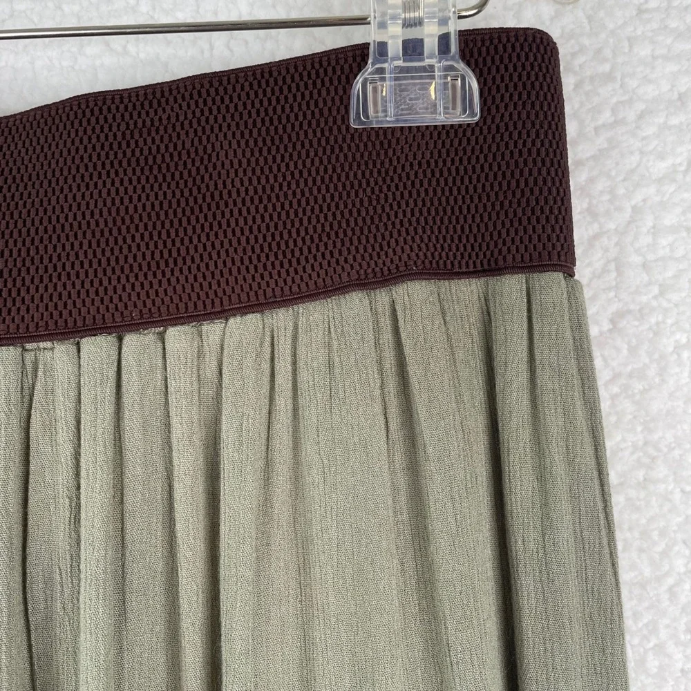 Altard State Womens L Sage Green Wide Leg Palazzo Pants Corset Waist Lace 17G361 - Picture 7 of 13